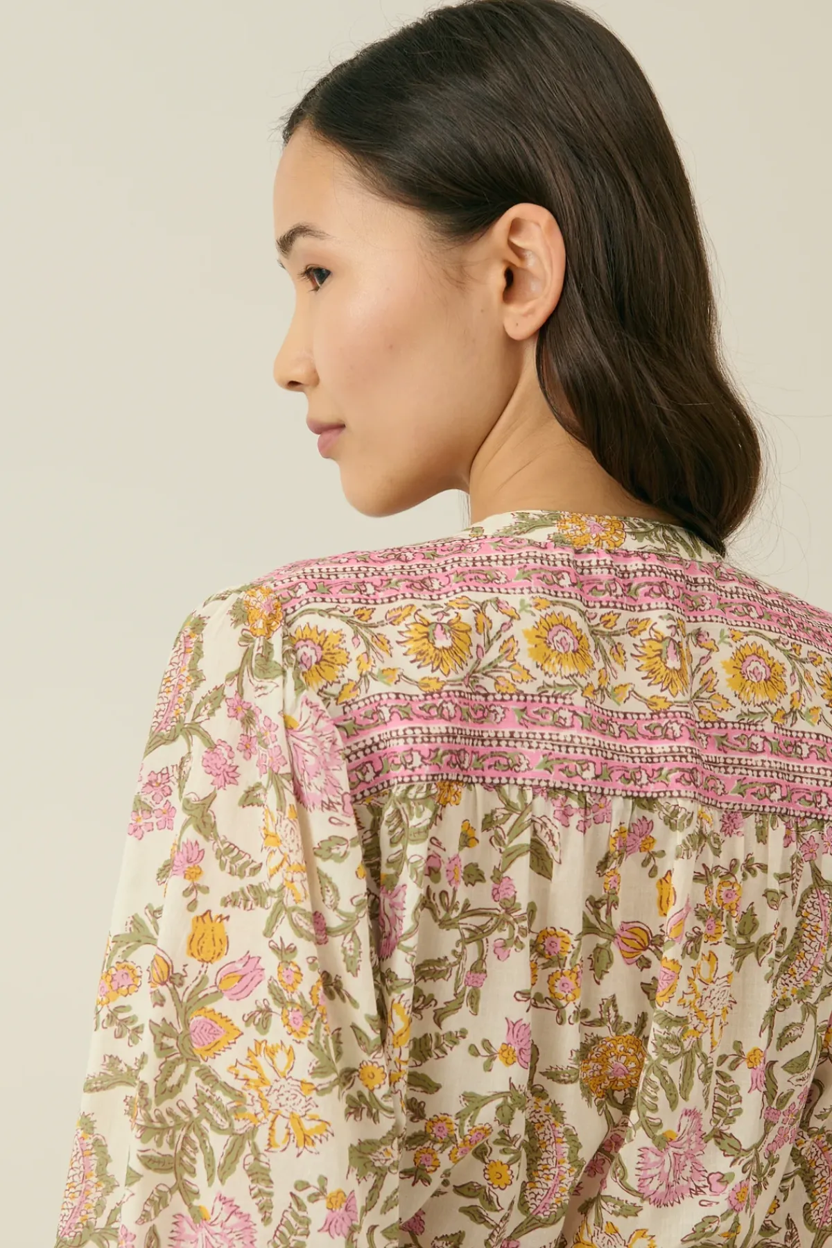 Louise Misha LM Jeanne Shirt in Cream Mimosa Spring