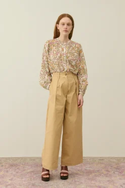 Louise Misha LM Jeanne Shirt in Cream Mimosa Spring
