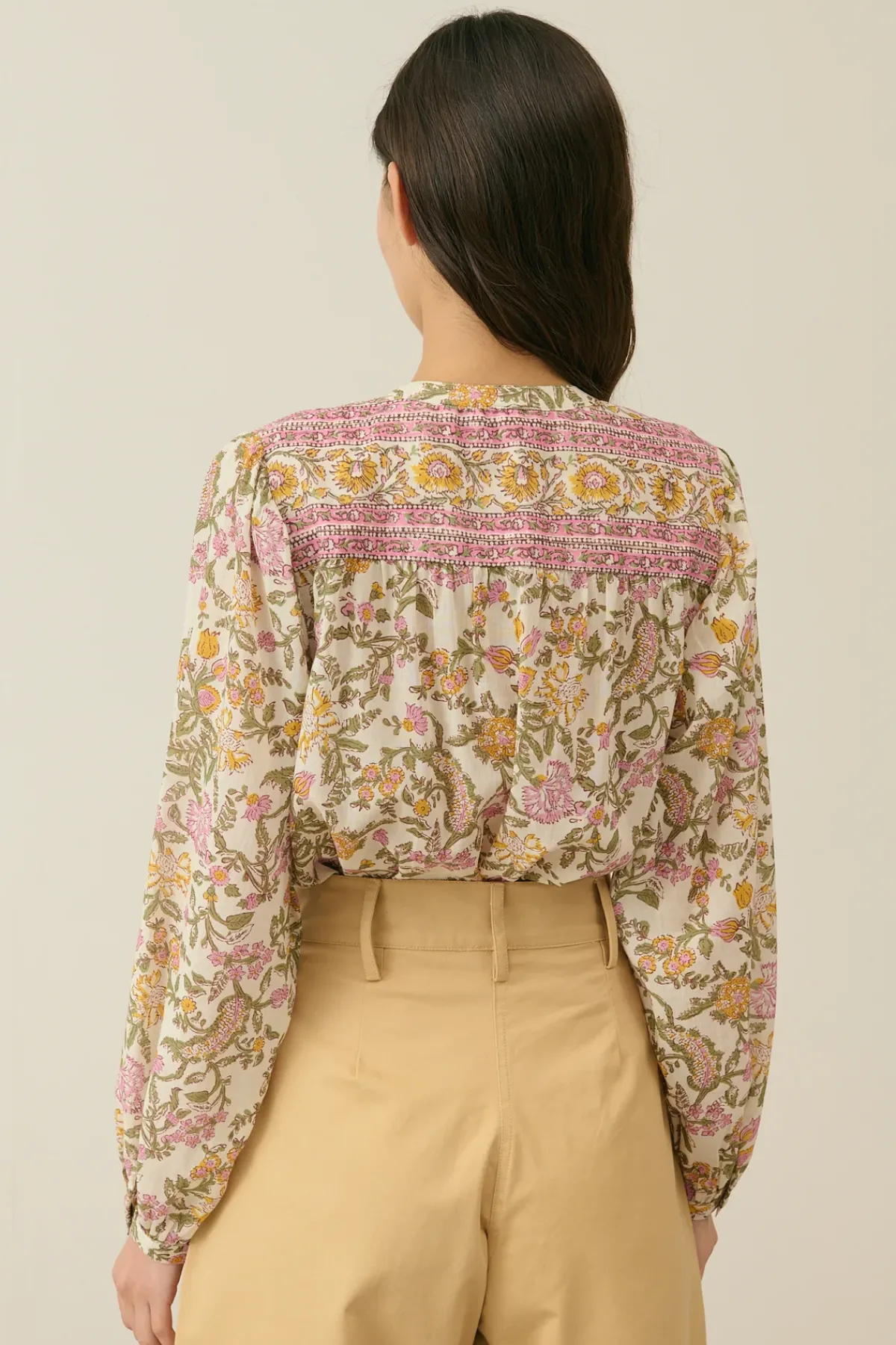 Louise Misha LM Jeanne Shirt in Cream Mimosa Spring