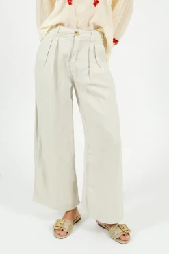 Maison Hotel MAISON H Marisa Linen Pant in Off White