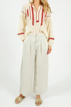 Maison Hotel MAISON H Marisa Linen Pant in Off White