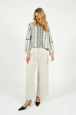 Maison Hotel MAISON H Marisa Linen Pant in Off White