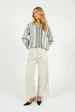 Maison Hotel MAISON H Marisa Linen Pant in Off White