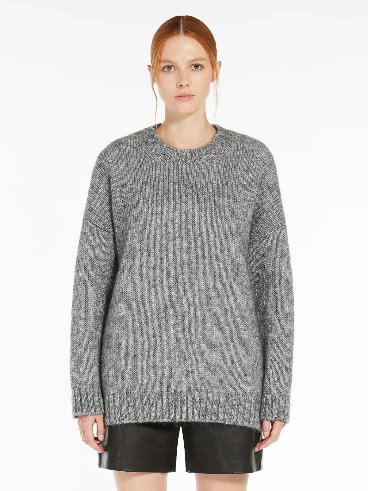 Weekend MaxMara MM Antony Lurex Knit in Silver