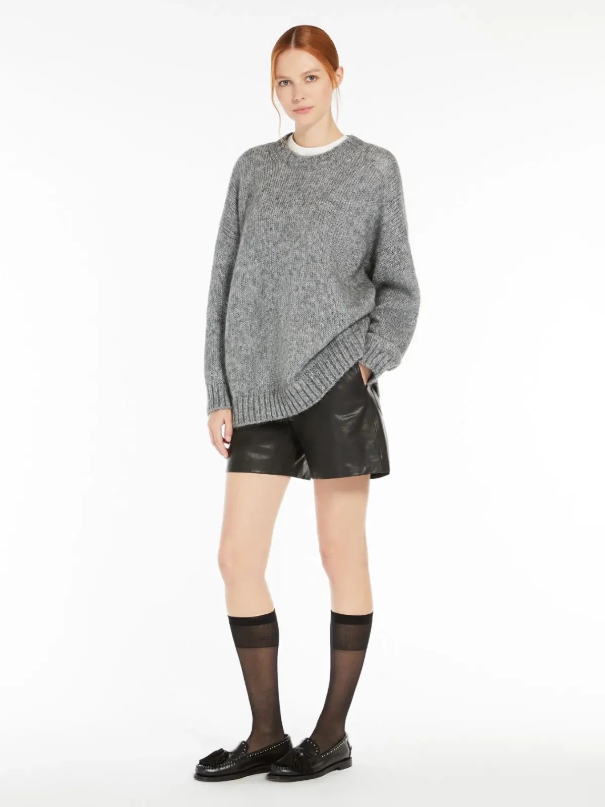 Weekend MaxMara MM Antony Lurex Knit in Silver