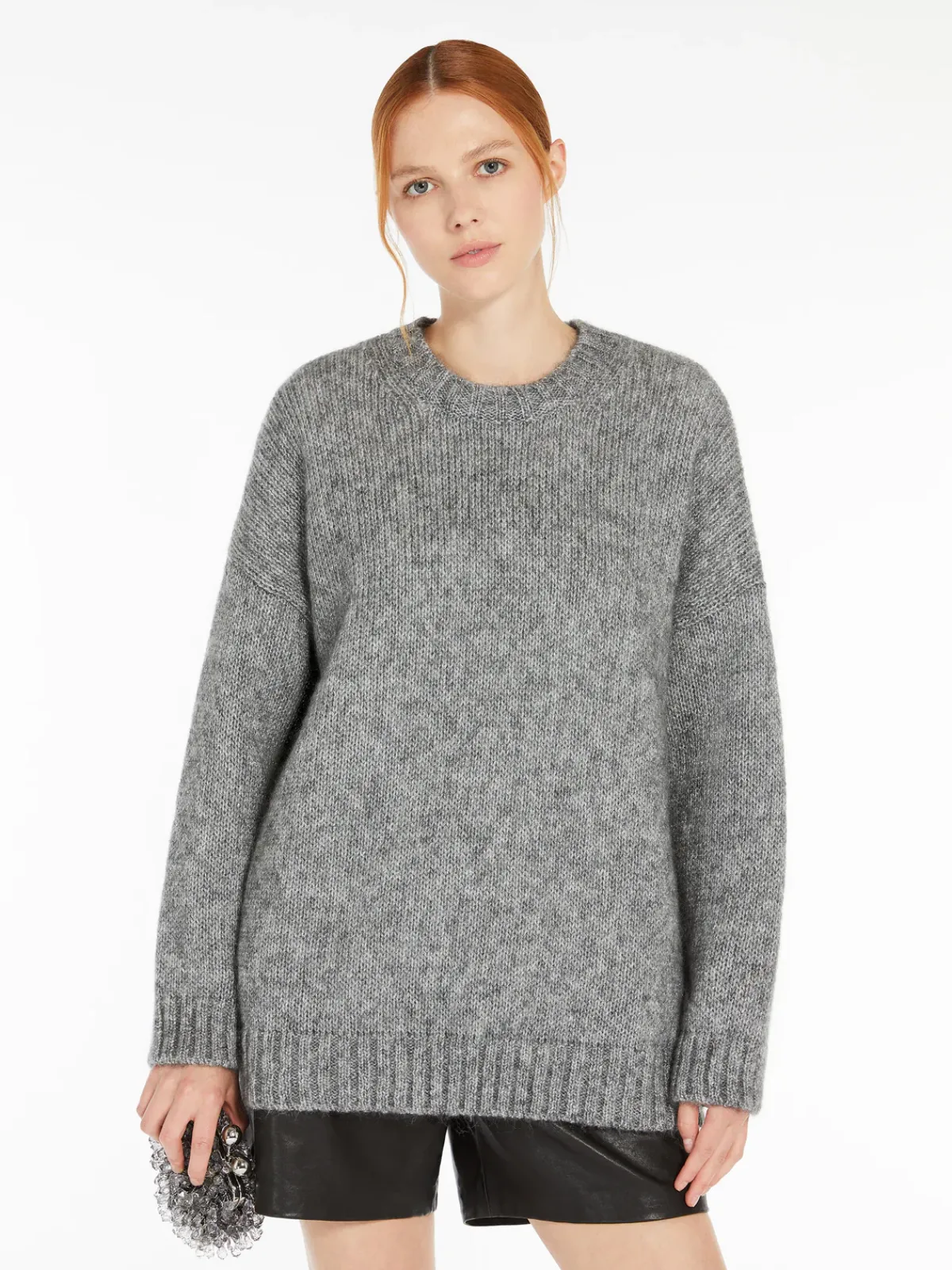 Weekend MaxMara MM Antony Lurex Knit in Silver