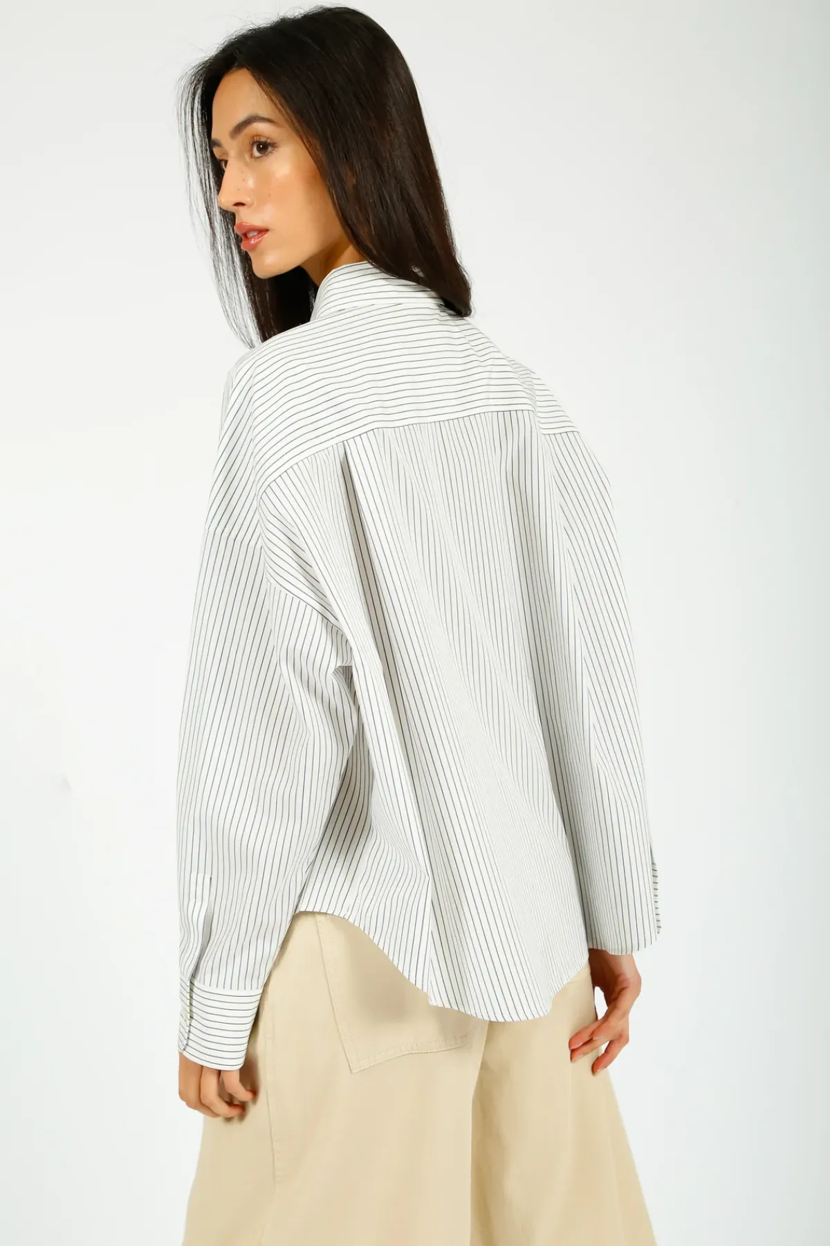 Weekend MaxMara MM Aureo Navy Stripe Shirt