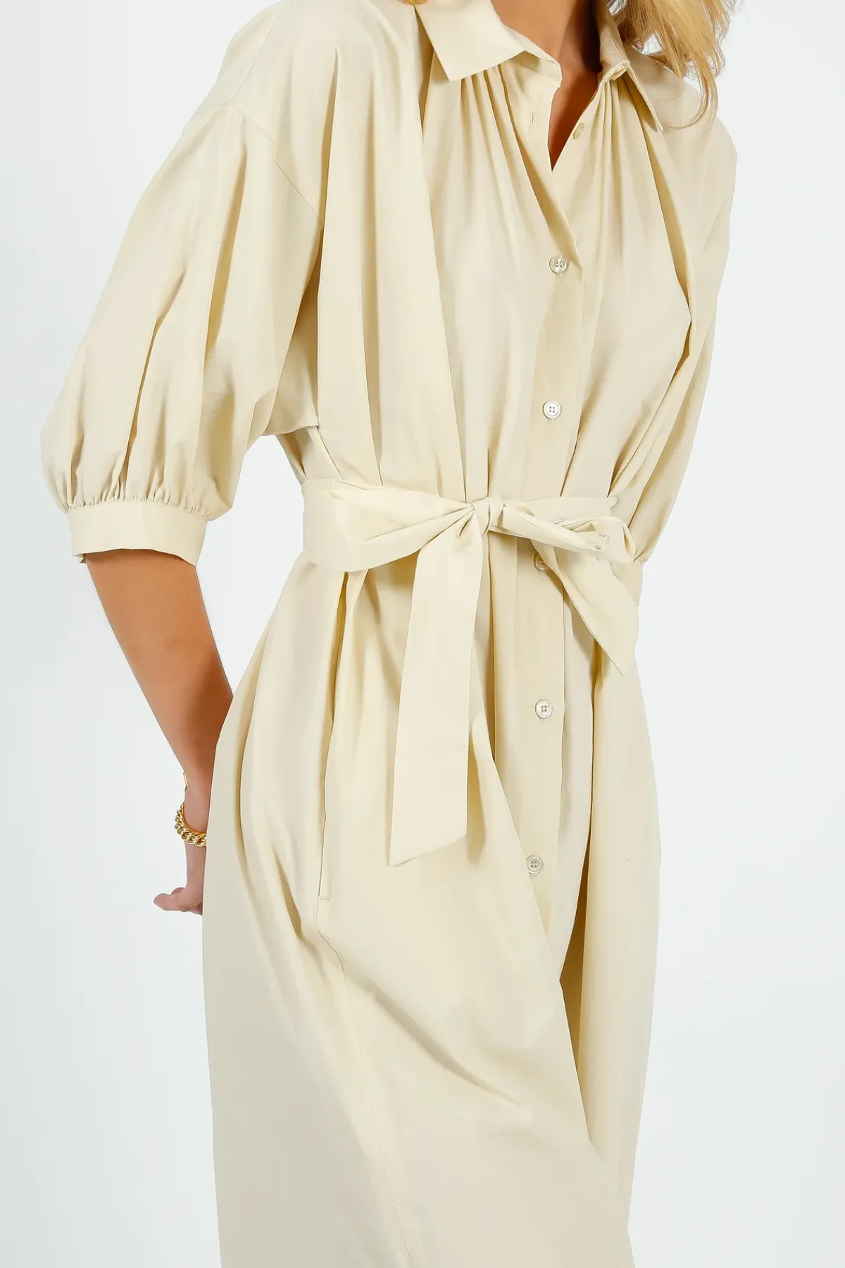 Weekend MaxMara MM Catone Dress in Ivory