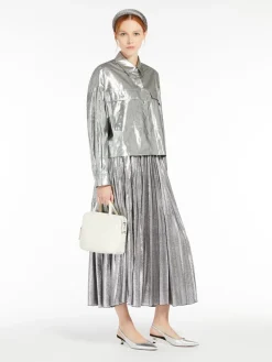 Weekend MaxMara MM Gamma Skirt in Silver