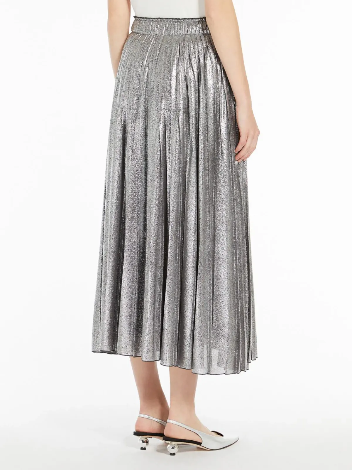 Weekend MaxMara MM Gamma Skirt in Silver