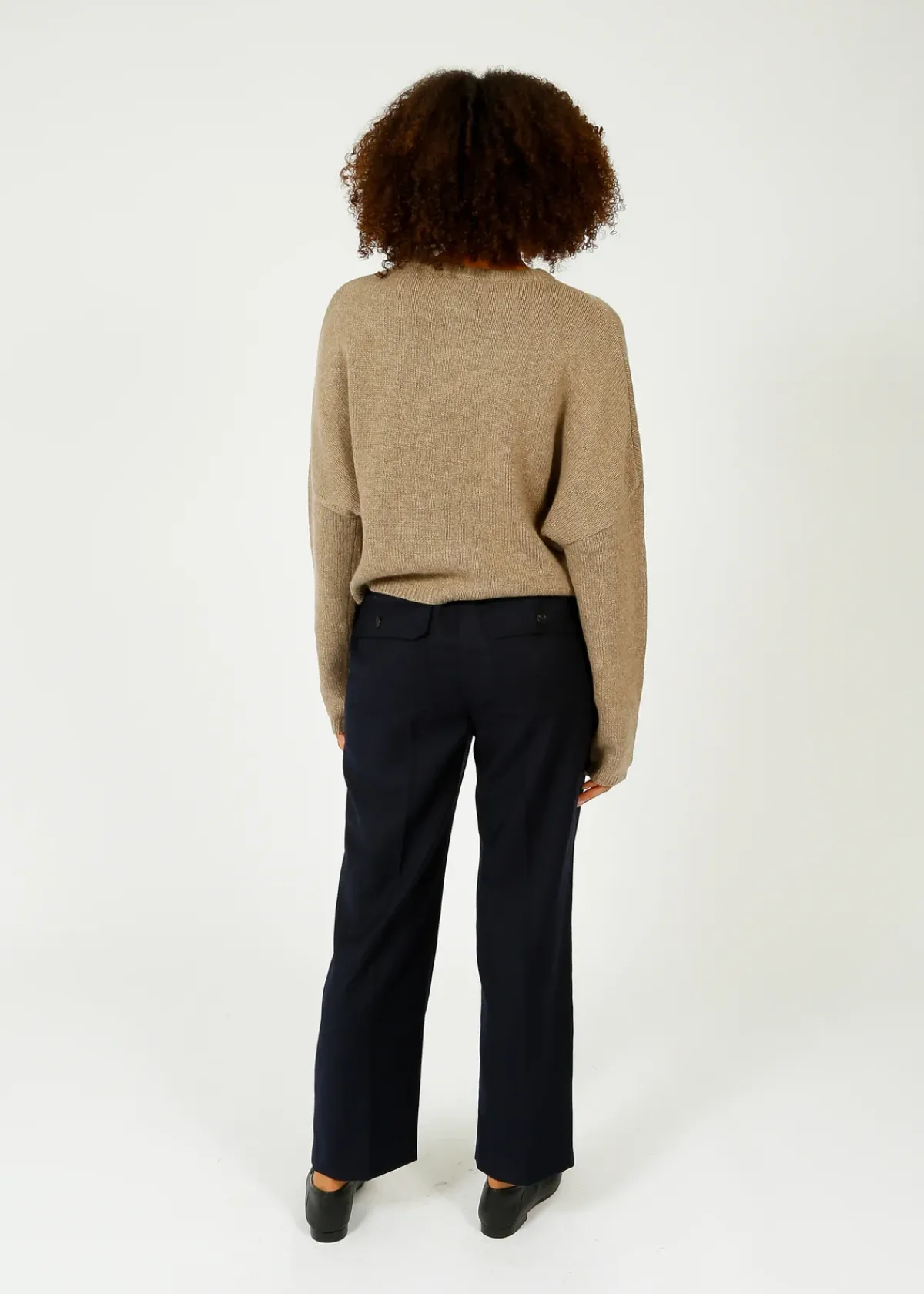 Weekend MaxMara MM Hateley Flannel Trousers in Navy