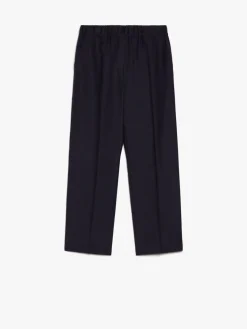 Weekend MaxMara MM Hateley Flannel Trousers in Navy