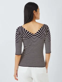 Weekend MaxMara MM Oceano Striped Top in Navy