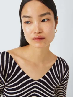 Weekend MaxMara MM Oceano Striped Top in Navy