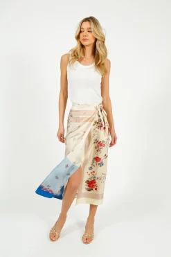 Weekend MaxMara MM Peggi Printed Skirt in Ivory