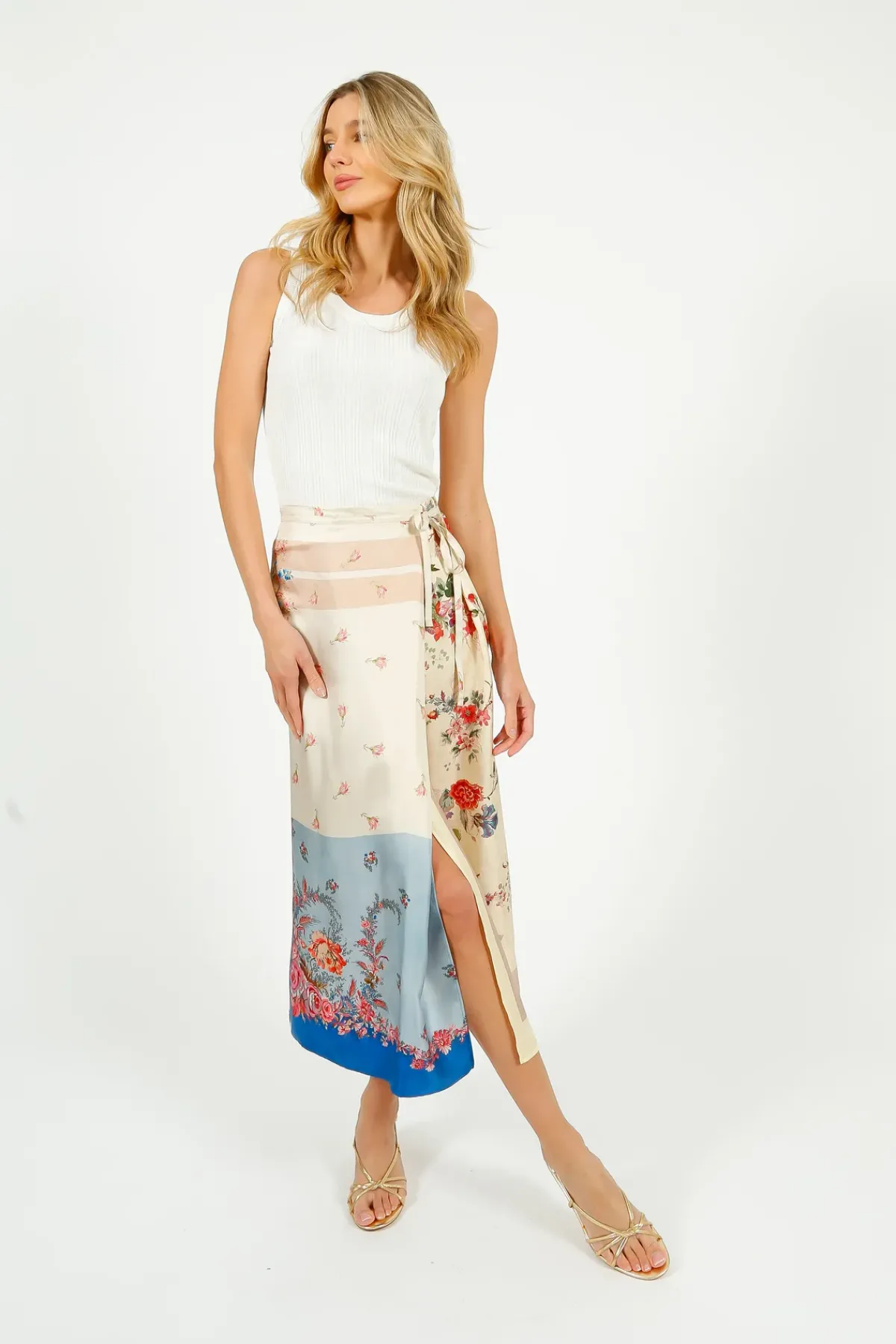 Weekend MaxMara MM Peggi Printed Skirt in Ivory