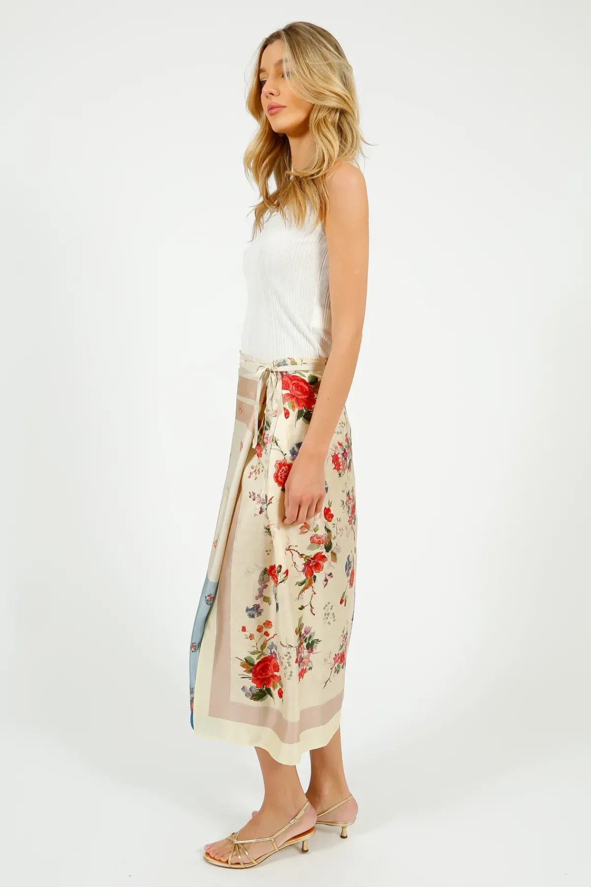 Weekend MaxMara MM Peggi Printed Skirt in Ivory