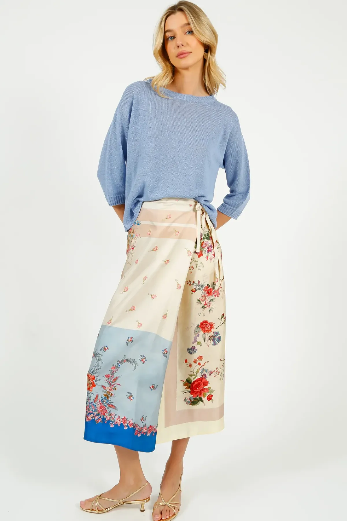 Weekend MaxMara MM Peggi Printed Skirt in Ivory