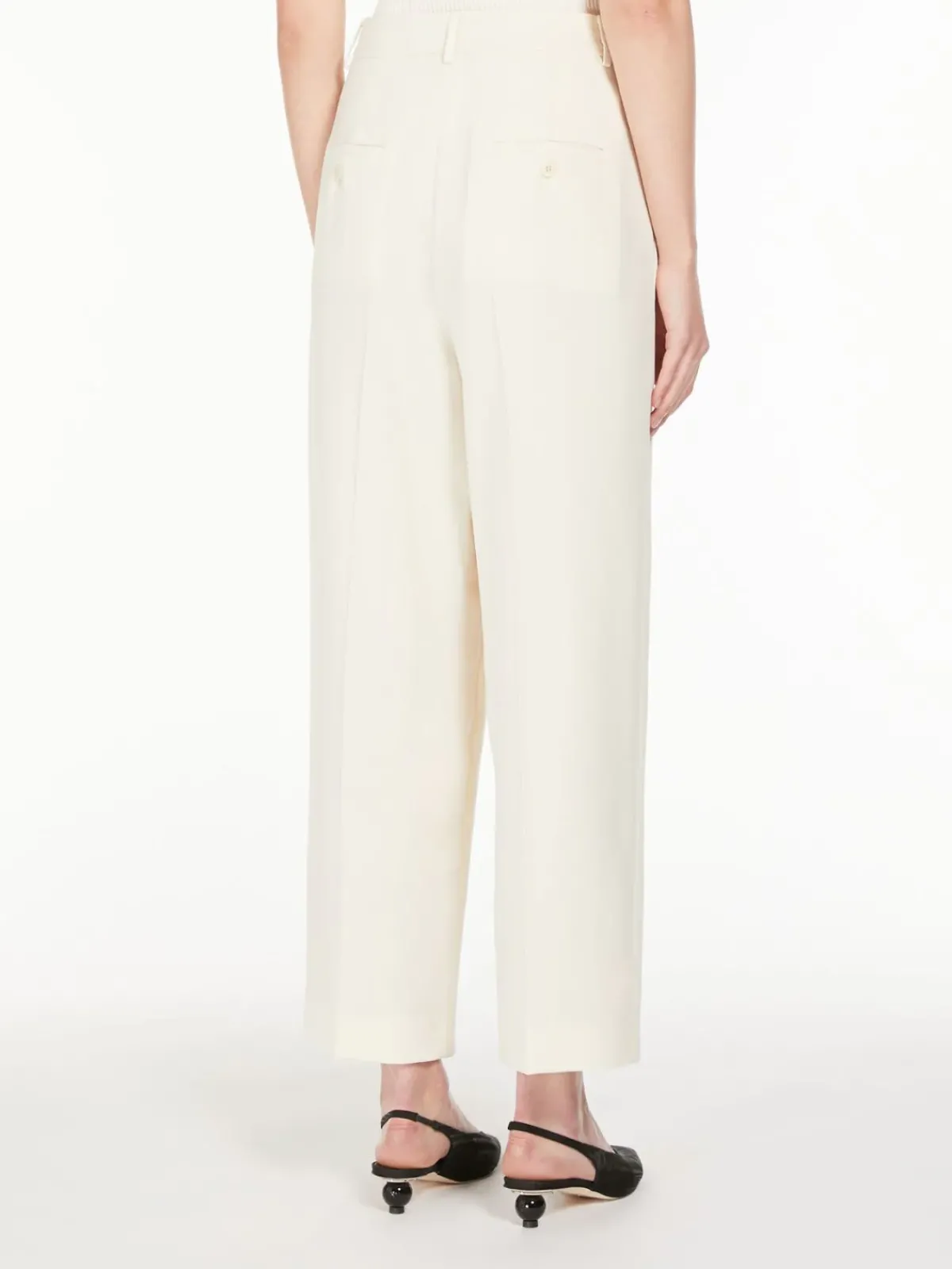 Weekend MaxMara MM Ronchi Trousers in Ecru