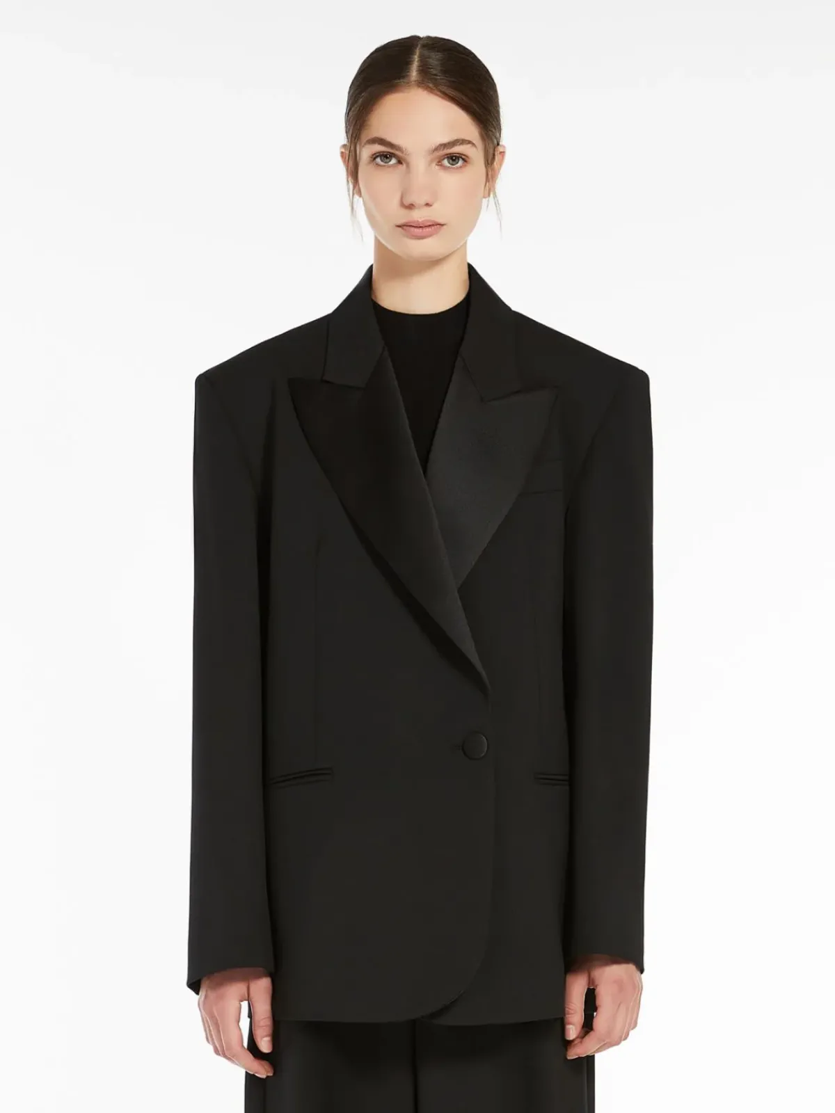 Weekend MaxMara MM Sava Tux Jacket in Black