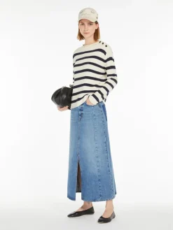 Weekend MaxMara MM Vibo Stripe Knit in Navy