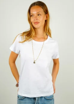 PARK SS Cotton Rd Neck in White