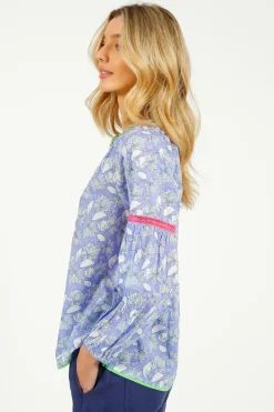 Place Du Soleil PDS 309 Lila Print Top