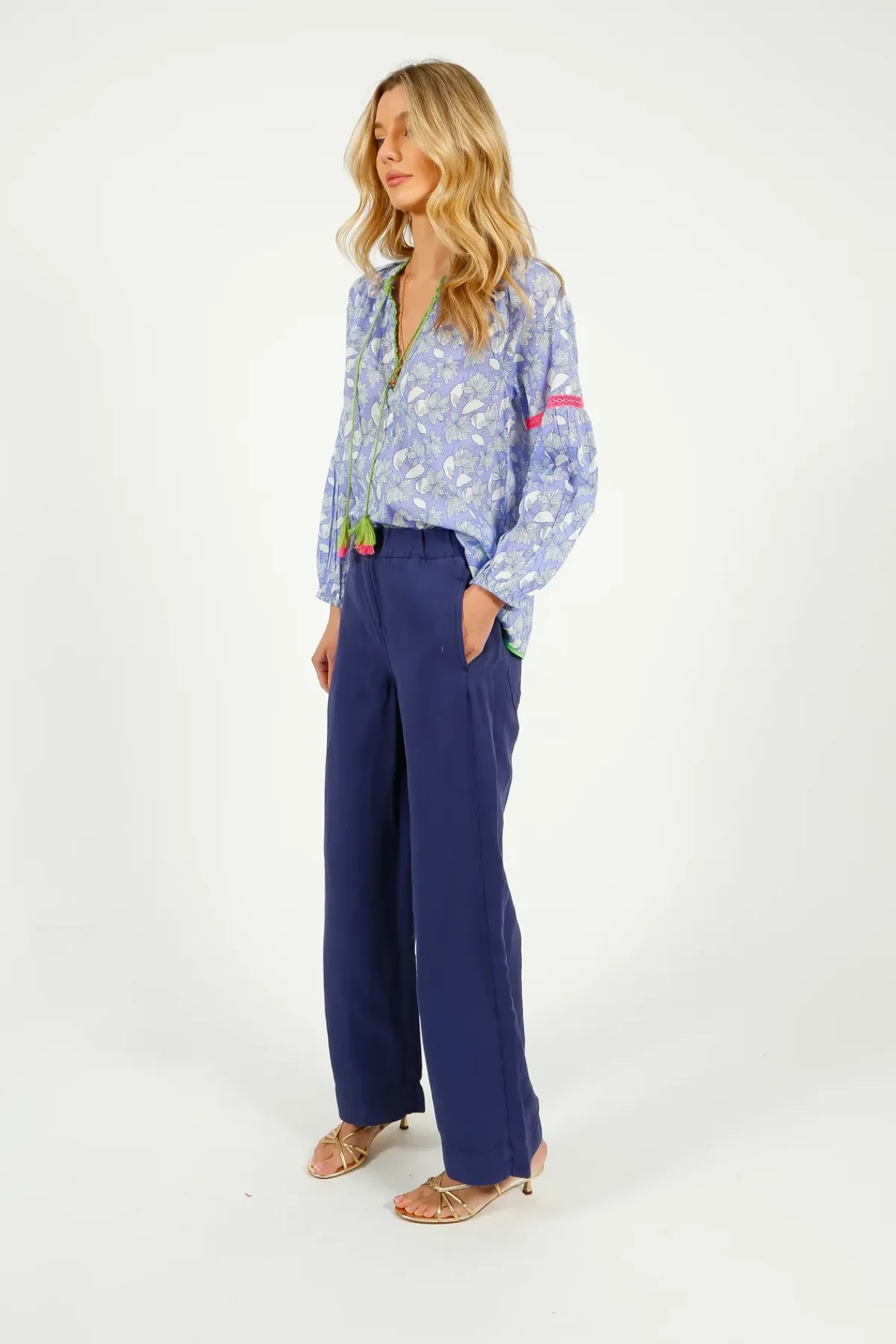 Place Du Soleil PDS 309 Lila Print Top
