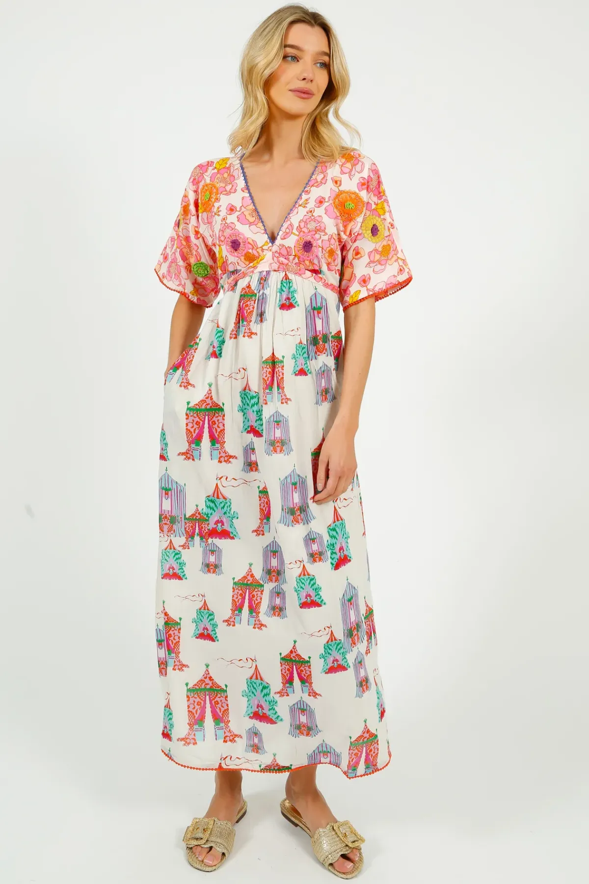 Place Du Soleil PDS 443 Tea Tents Mix Long Dress