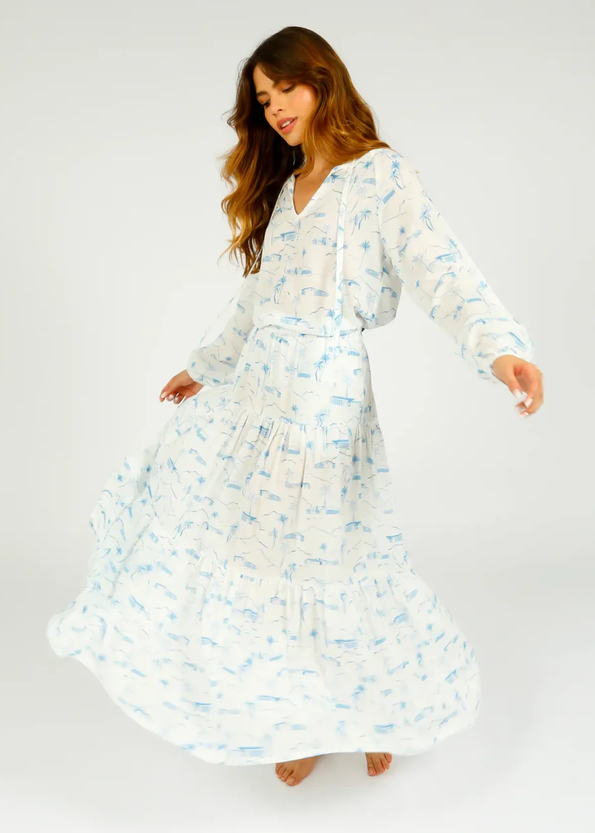 Primrose Park PP Ava Skirt in Landscapes White