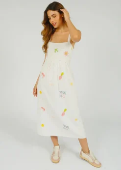 Primrose Park PP Robin Dress in Icons Emb White