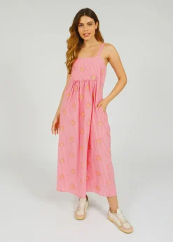 Primrose Park PP Robin Dress in Wavy Sun Emb Pink