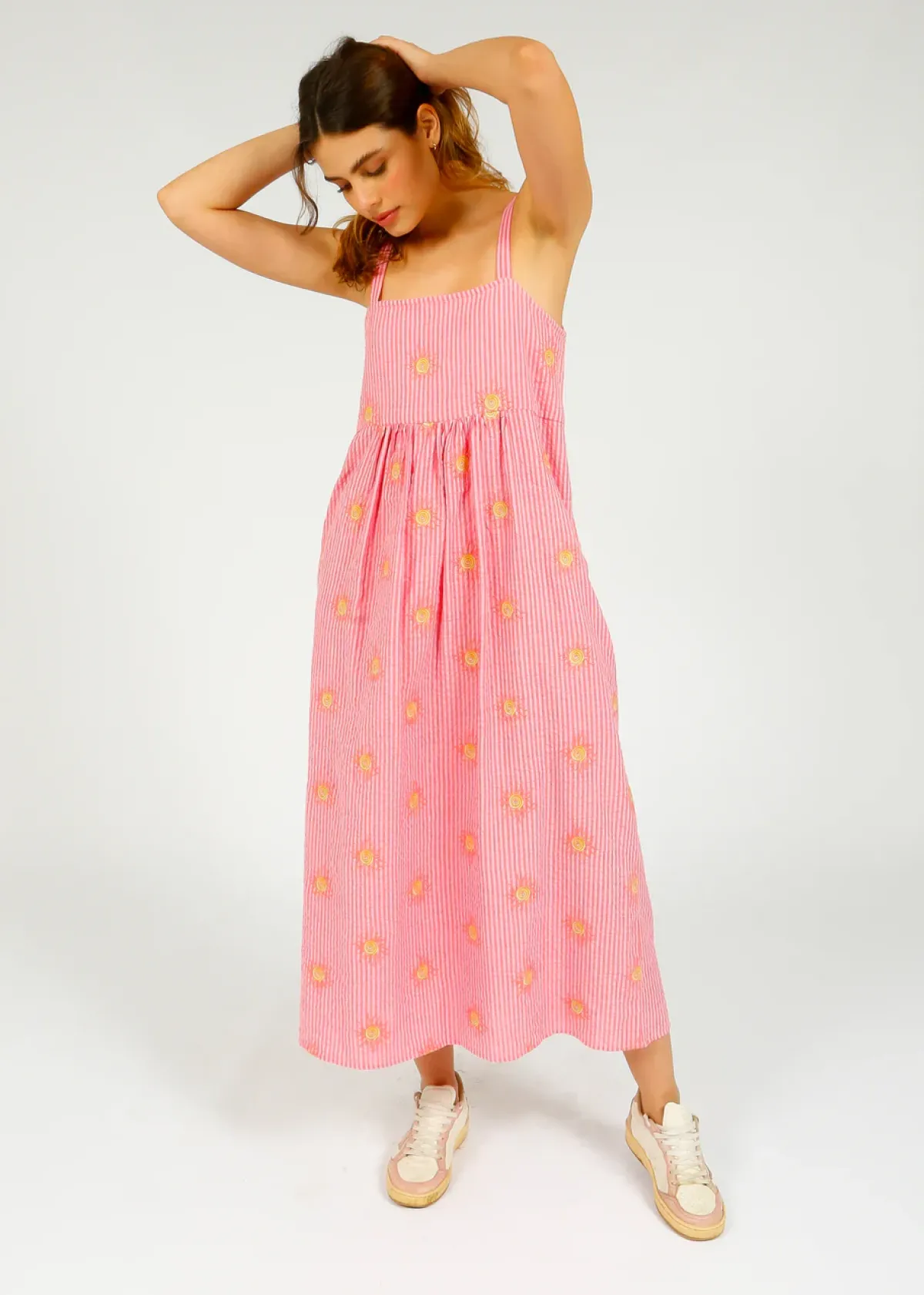 Primrose Park PP Robin Dress in Wavy Sun Emb Pink