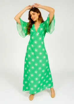 Primrose Park PP Willow Dress in Wavy Sun Green