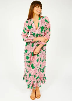 Primrose Park London PPL Daisy Dress in Lily 01 Pink, Green