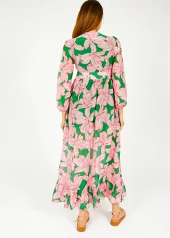 Primrose Park London PPL Daisy Dress in Lily 01 Pink, Green