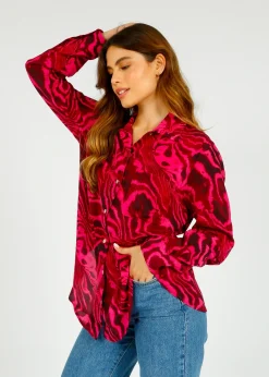 Primrose Park London PPL Gail Shirt in Watercolour 01 Pink