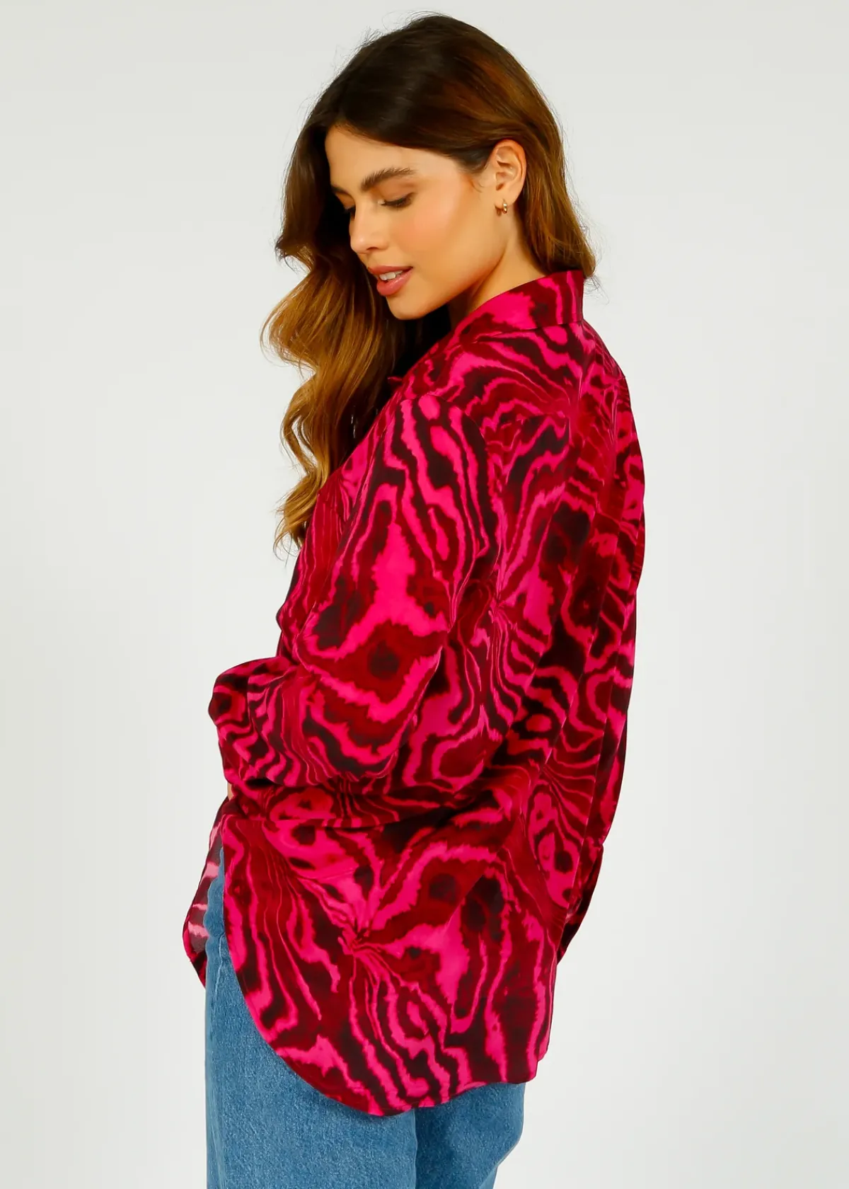 Primrose Park London PPL Gail Shirt in Watercolour 01 Pink