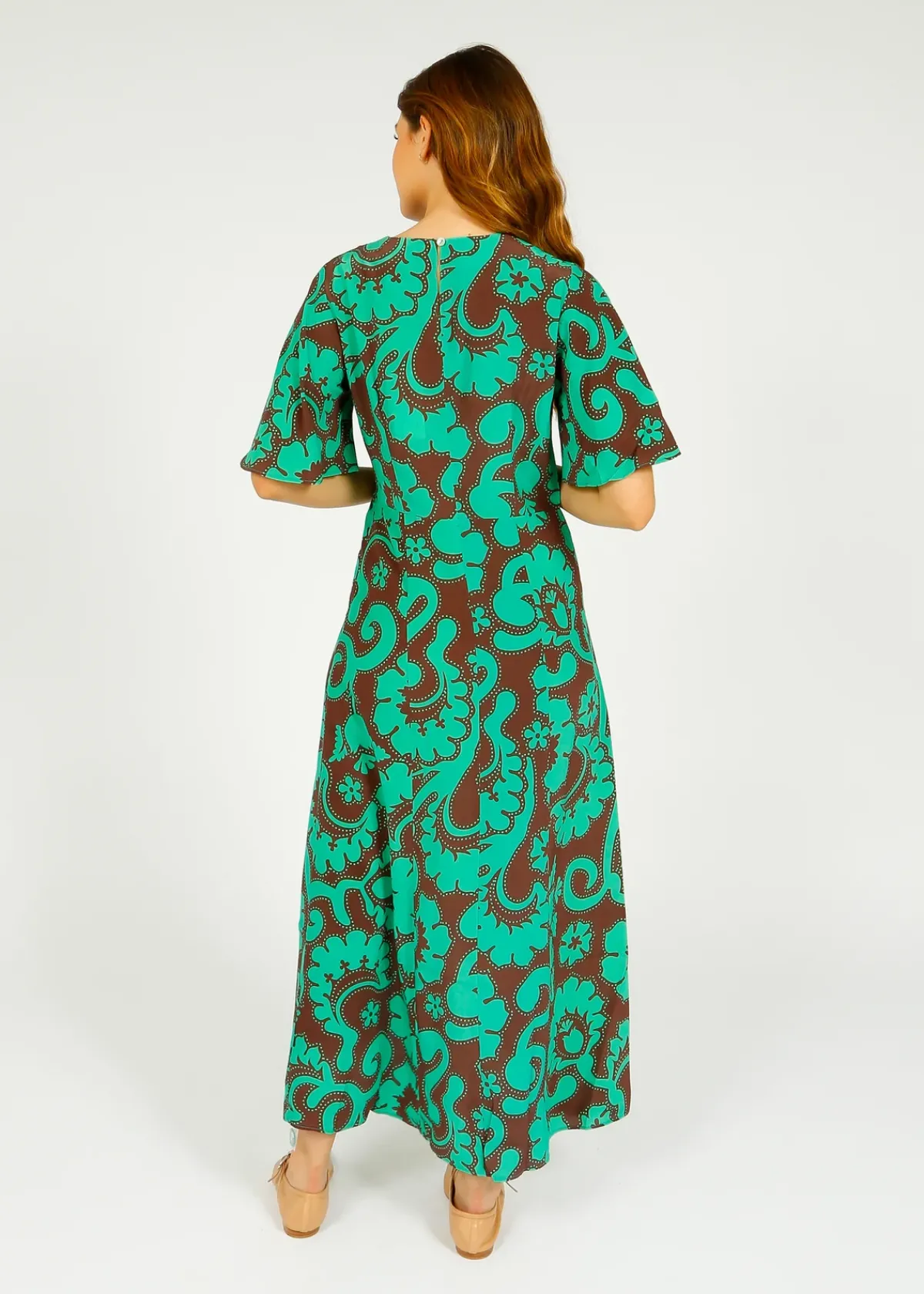 Primrose Park London PPL Gini Dress in Griccia 01 Green Floral