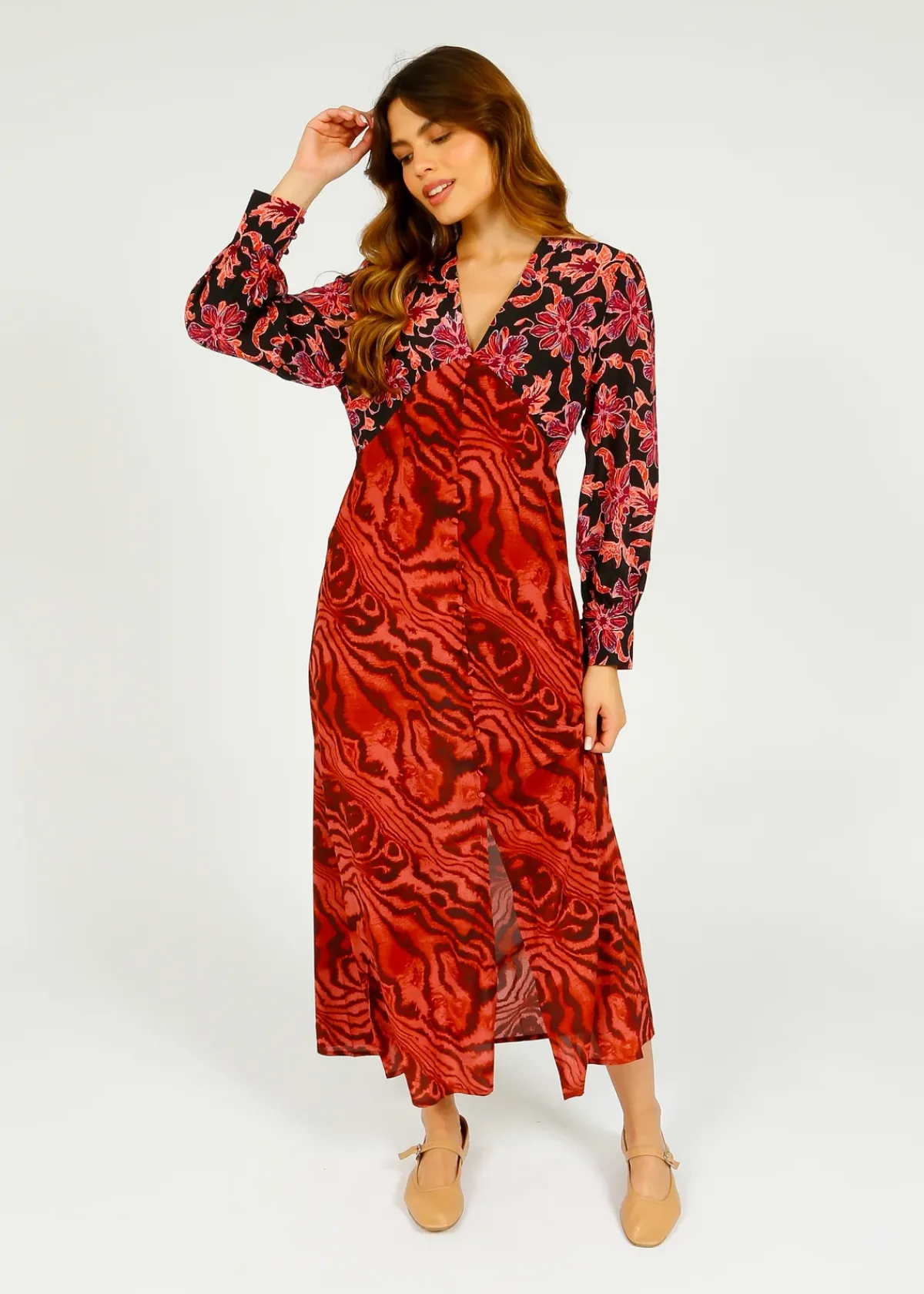 Primrose Park London PPL Opal Dress in Floral 04, Watercolour 03