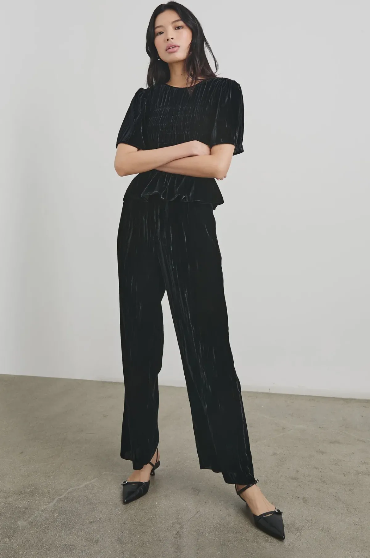 Rails Brissa Trousers in Black Velvet