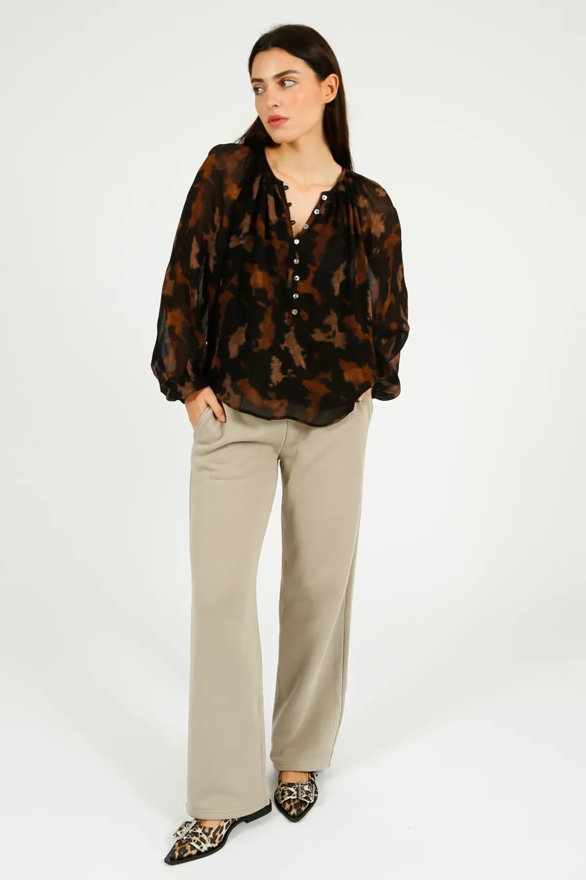 Rails Indi Blouse in Diffused Sandstone