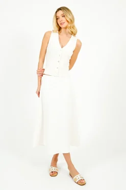 Rails Rosa Button Vest in Ivory