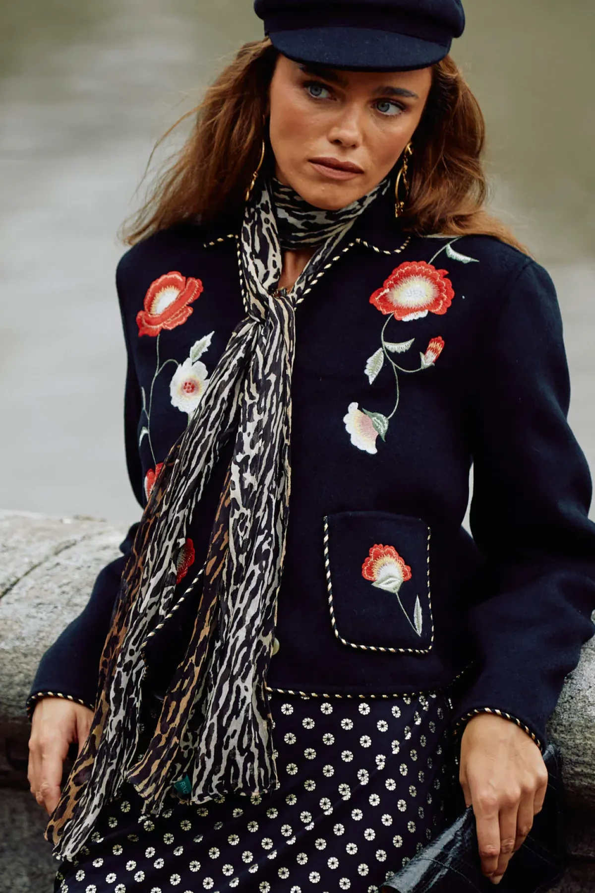 Rixo Julien Scarf in Bohemian Leopard