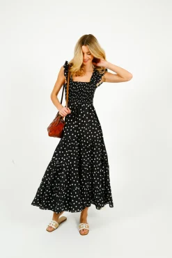 Rixo Kendall Dress in Bohemia Spot Navy