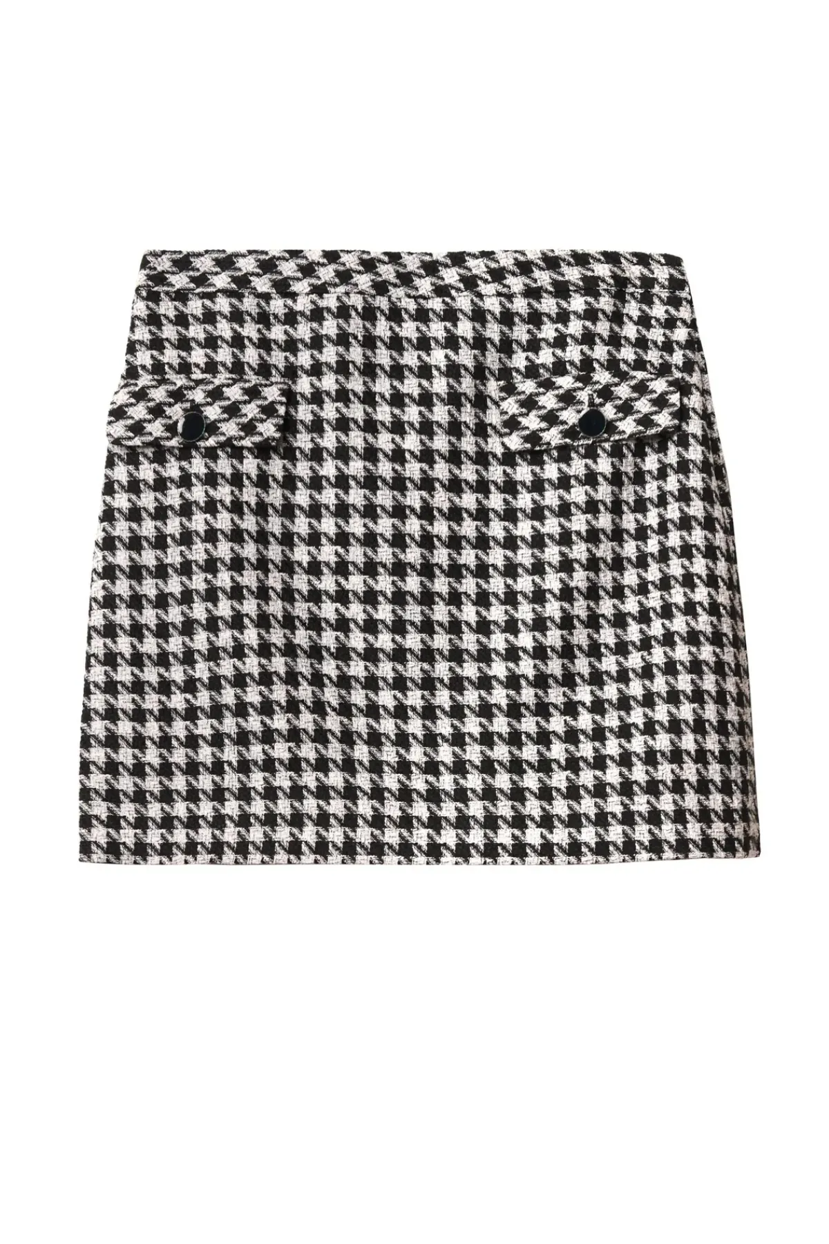 Rixo Mariah Skirt in Houndstooth Mono