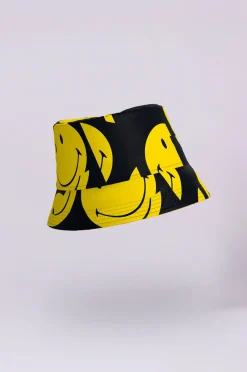Rainkiss RK All Smiles Bucket Hat in Black, Yellow