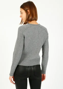 Rag u0026 Bone Ru0026B Bridget Crew Cardigan in Grey