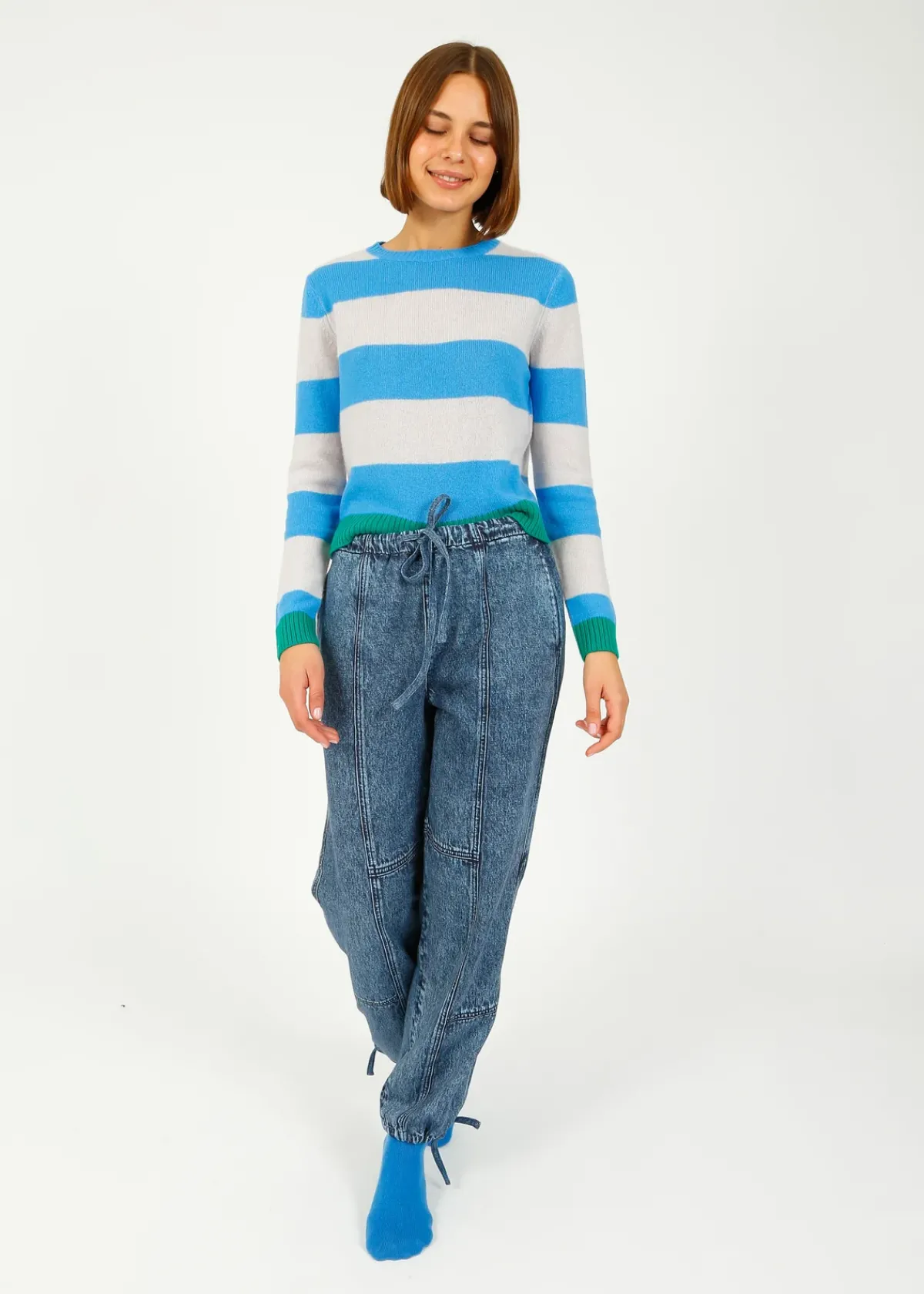 Rag u0026 Bone Ru0026B Miramar Fleece Terry Jordan Pant in Topaz