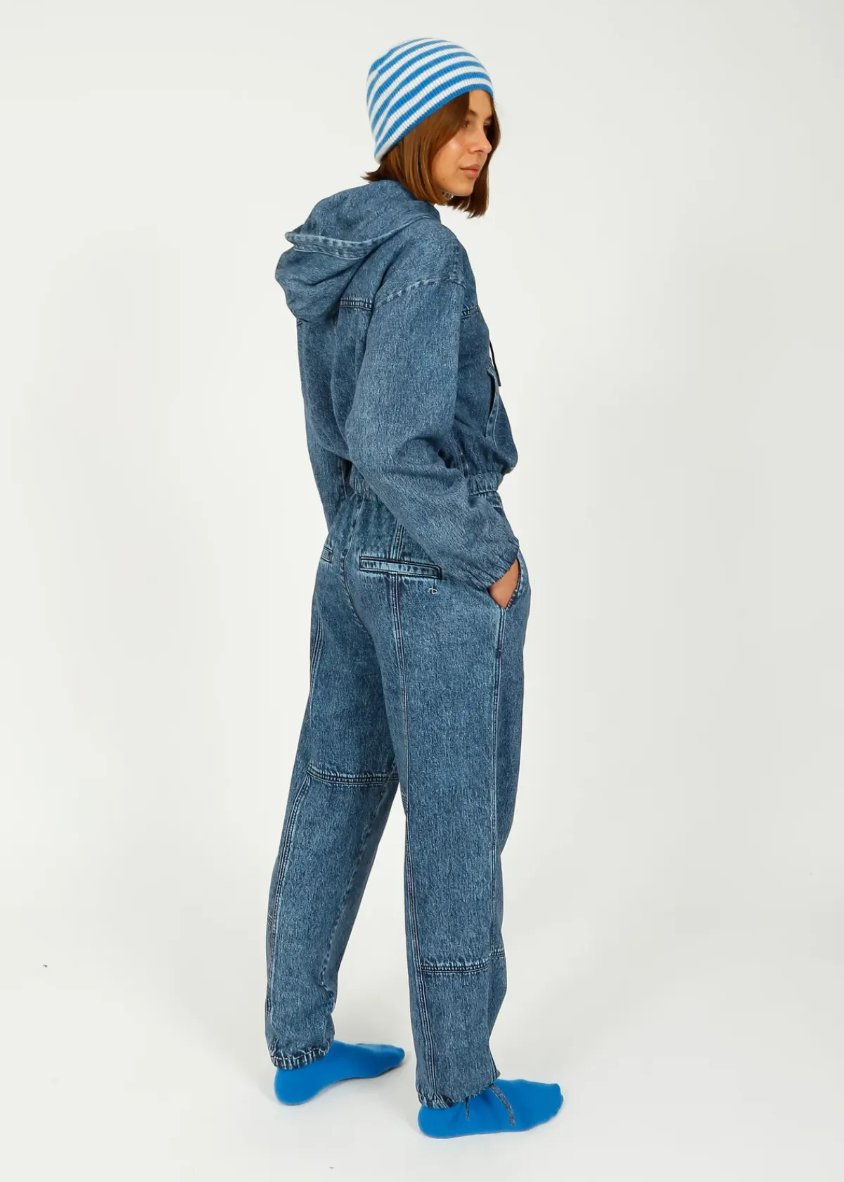 Rag u0026 Bone Ru0026B Miramar Fleece Terry Jordan Pant in Topaz